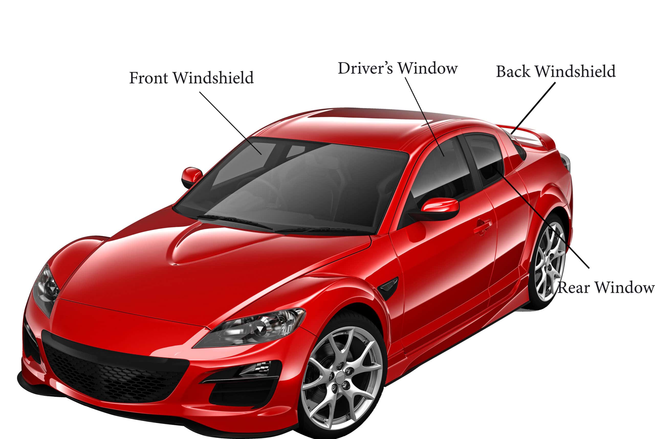 Red coupe car